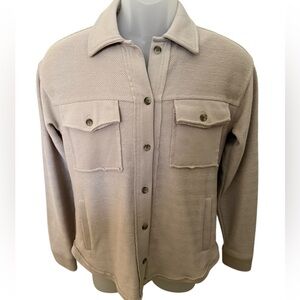 NWT THREAD & SUPPLY Taupe Button Down Sweater Jacket Front Pockets Women XS